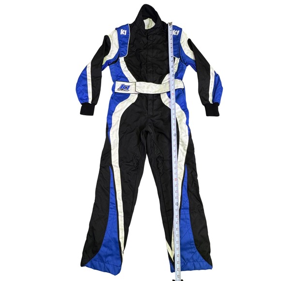 K1 RaceGear Speed 1 Karting Suit Level 2 Black White Blue 5XS Kids Jumpsuit - Picture 13 of 16